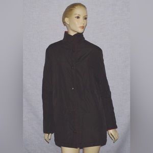 ENSIGN COLLECTION WOMENS VTG 90'S SZ M MEDIUM BLACK RED REVERSIBLE JACKET COAT